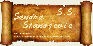 Sandra Stanojević vizit kartica